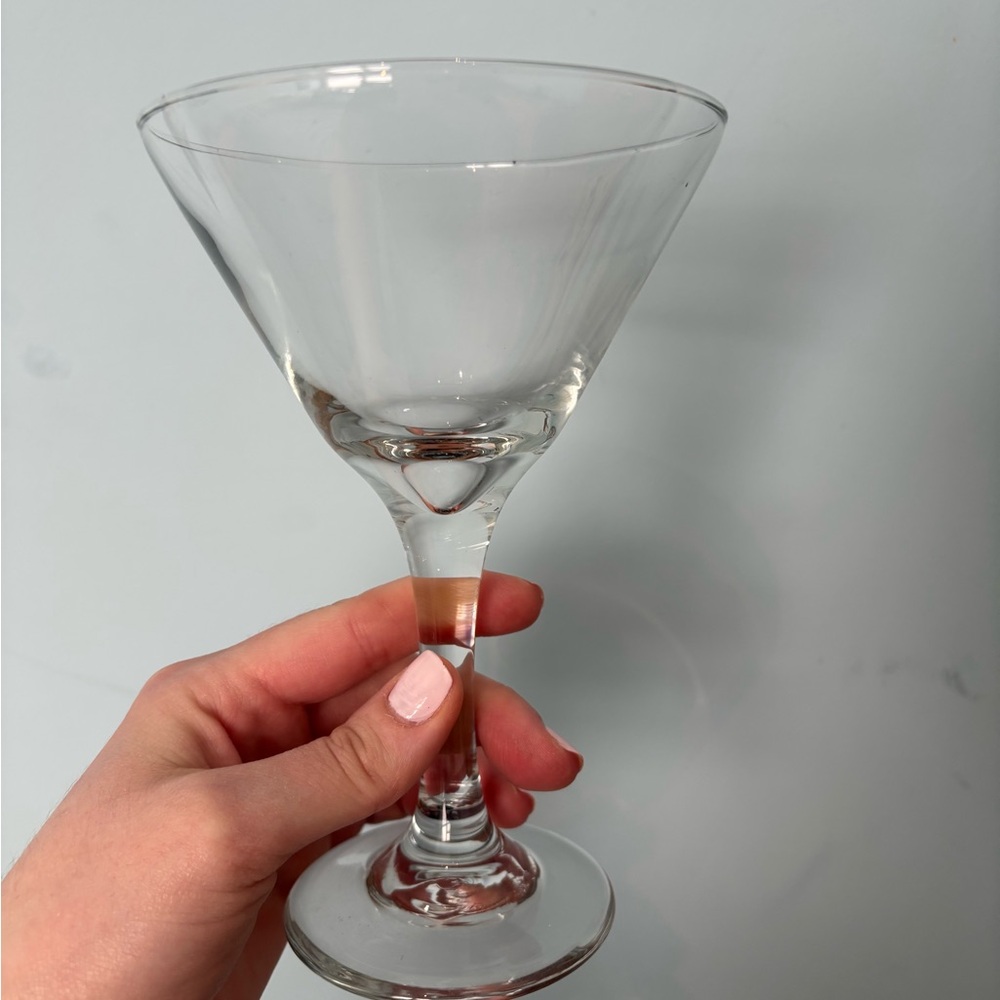 Set of 4 Elegant Clear Martini Glass